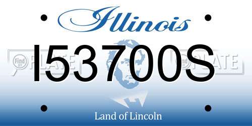I53700S Illinois License Plate