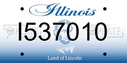 I537010 Illinois License Plate