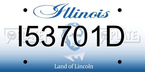 I53701D Illinois License Plate