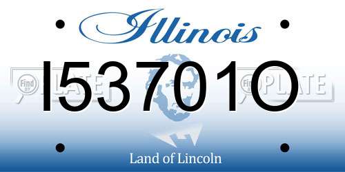 I53701O Illinois License Plate