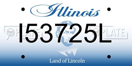 I53725L Illinois License Plate