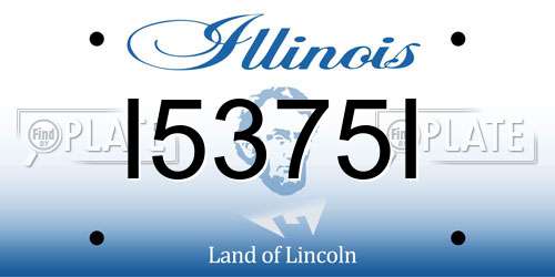 I5375I Illinois License Plate