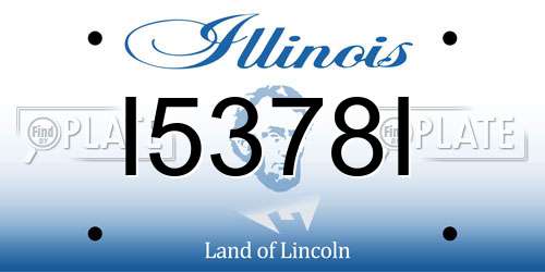I5378I Illinois License Plate