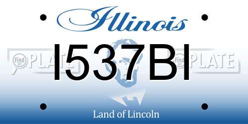I537BI Illinois License Plate