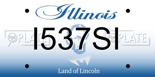 I537SI Illinois License Plate