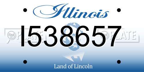 I538657 Illinois License Plate