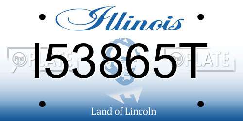 I53865T Illinois License Plate