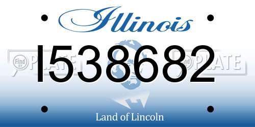 I538682 Illinois License Plate