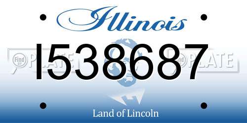 I538687 Illinois License Plate