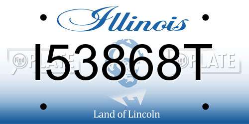 I53868T Illinois License Plate