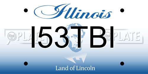 I53TBI Illinois License Plate