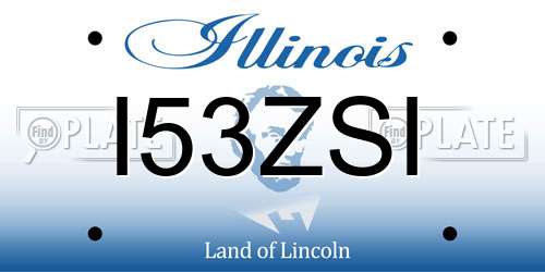 I53ZSI Illinois License Plate