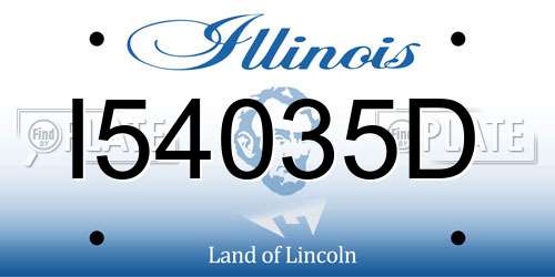 I54035D Illinois License Plate