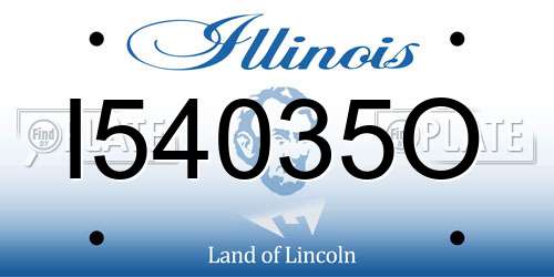 I54035O Illinois License Plate