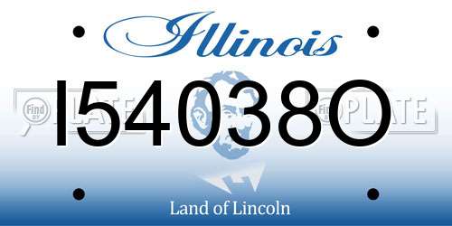 I54038O Illinois License Plate