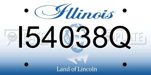 I54038Q Illinois License Plate