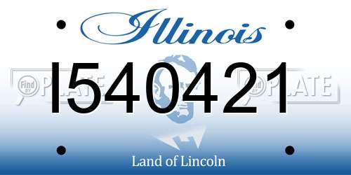 I540421 Illinois License Plate