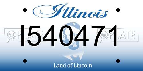 I540471 Illinois License Plate