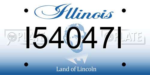I54047I Illinois License Plate