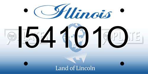I54101O Illinois License Plate