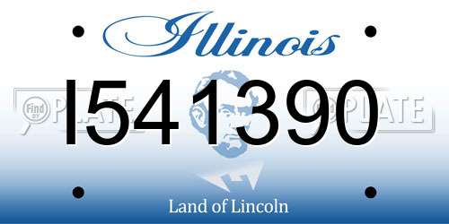 I541390 Illinois License Plate