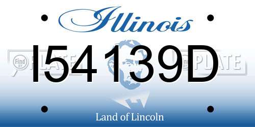I54139D Illinois License Plate