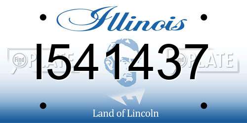 I541437 Illinois License Plate