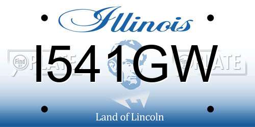 I541GW Illinois License Plate