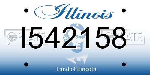 I542158 Illinois License Plate