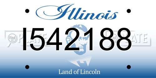 I542188 Illinois License Plate