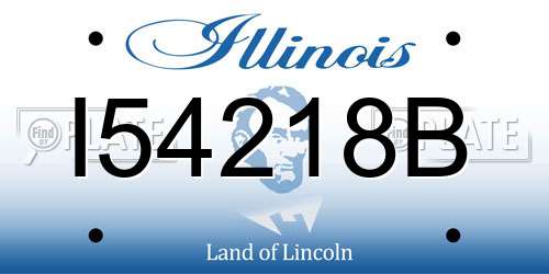 I54218B Illinois License Plate