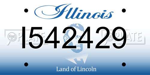 I542429 Illinois License Plate