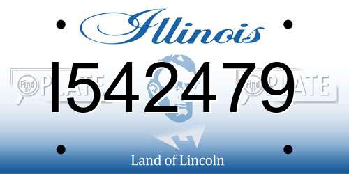 I542479 Illinois License Plate
