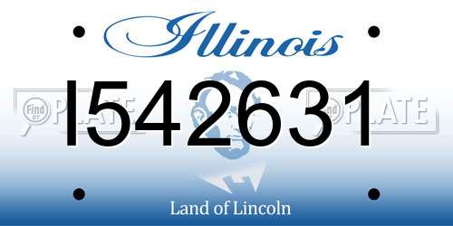 I542631 Illinois License Plate