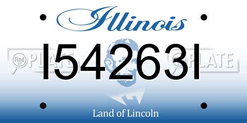 I54263I Illinois License Plate