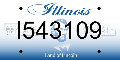 I543109 Illinois License Plate