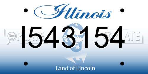 I543154 Illinois License Plate