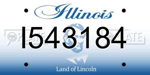 I543184 Illinois License Plate