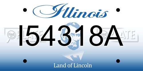 I54318A Illinois License Plate