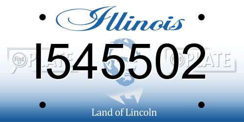 I545502 Illinois License Plate