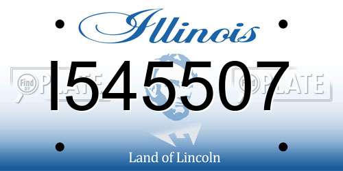 I545507 Illinois License Plate