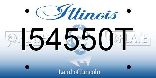 I54550T Illinois License Plate