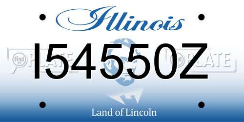 I54550Z Illinois License Plate