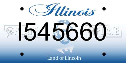I545660 Illinois License Plate