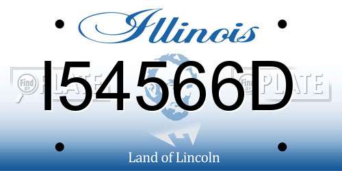 I54566D Illinois License Plate