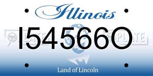 I54566O Illinois License Plate