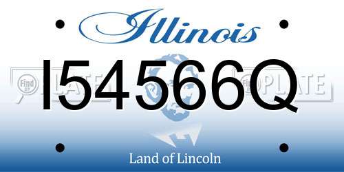 I54566Q Illinois License Plate