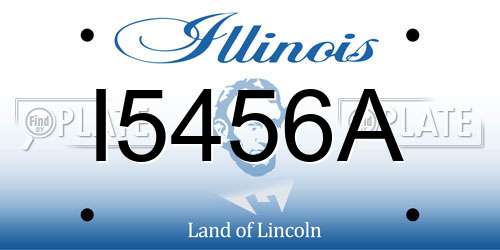 I5456A Illinois License Plate