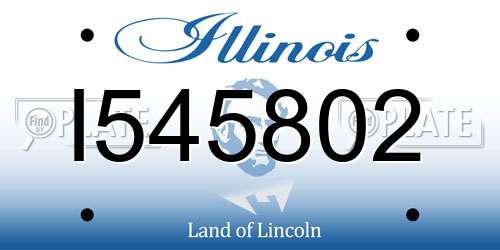 I545802 Illinois License Plate