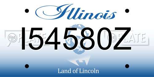 I54580Z Illinois License Plate